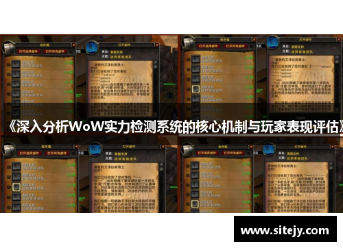 《深入分析WoW实力检测系统的核心机制与玩家表现评估》